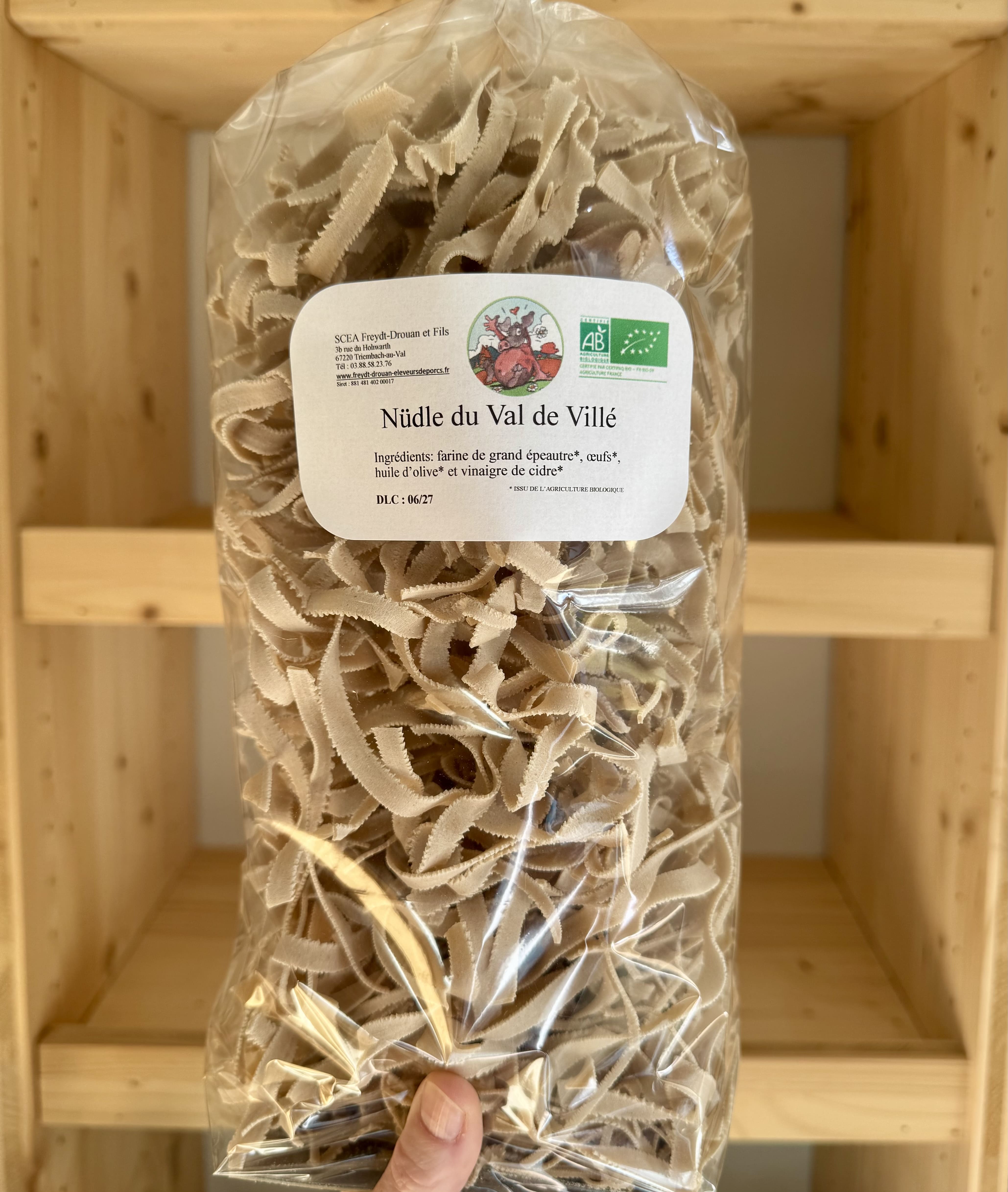 Nüdel de Grand Épeautre de la Vallée de Villé : produit brut